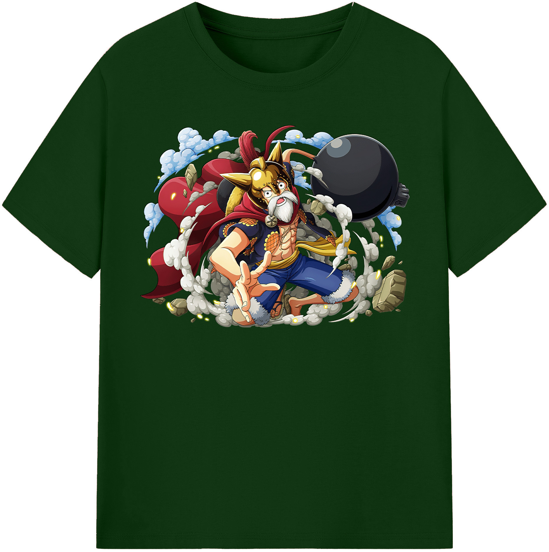 ワンピース モンキー・D・ルフィ ONE PIECE Monkey D. Luffy 綿100％半袖Tシャツ（フロントプリント）